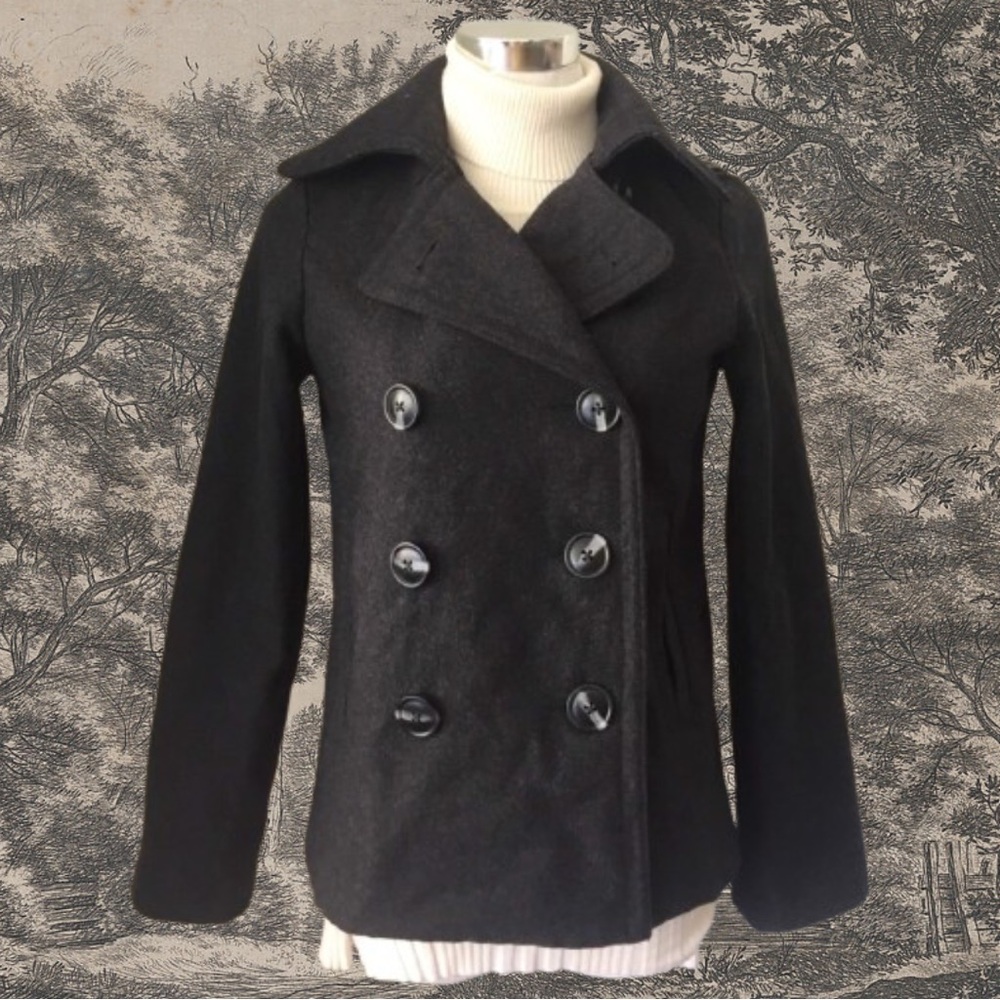 GAP gray wool pea coat